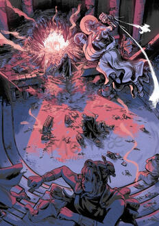 Full page illustration for the novel's inside pages and prints.