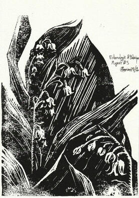 Illustration botanique en linogravure