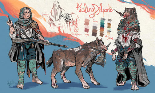 Fiche de personnage de fantasy.